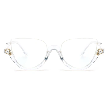 Kachawoo cat eye akiniai, rėmeliai pusė kadro skaidri juoda vintage akiniai moterims priedai 2018 oculos transparente 82553