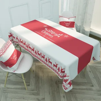 Kalėdinė staltiesė raudonas pledas stalo dangtis Lino staltiesė atspari vandeniui staltiesė Kalėdinė dekoracija staltiesė stačiakampio formos 52690