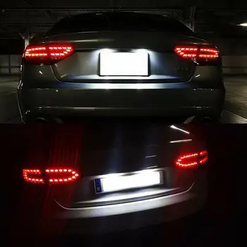 Karšto Pardavimo 2vnt Automobilių Licenciją Plokštelės Šviesos 24 SMD LED Komplektas Tinka Audi A4 B8 S4 A5 S5 Q5 S TT