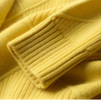 Kašmyro megztinis moterų golfo megztinis grynos spalvos megztas megztinis golfo grynas vilna prarasti didelio dydžio džemperis moterims 2211