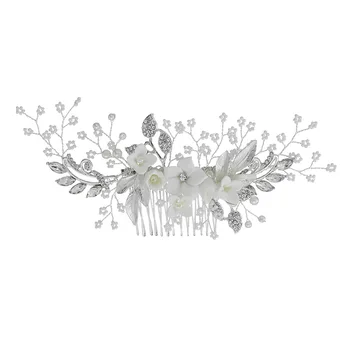 Keraminių gėlių plaukų šukos nuotaka korėjos Originalaus dizaino rankų darbo vestuvių Galvos reikmenys, plaukų Papuošalai 92965