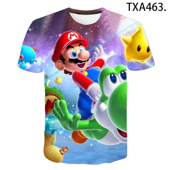 Klasikiniai Žaidimai, Super Mario Marškinėliai Vyrams, Moterims, Vaikams, Nuotykių Salos Viršūnės Berniukas Mergaitė Vaikai Kietas Tee Super Smash Bros 3D marškinėliai 118482