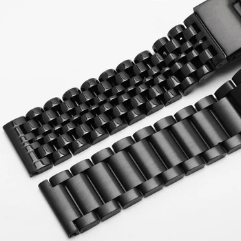 Kokybės Nerūdijančio plieno dirželis 20mm 22mm juoda apyrankė Tinka Huawei žiūrėti 2 GT PRO žiūrėti grandinės Greito atjungimo