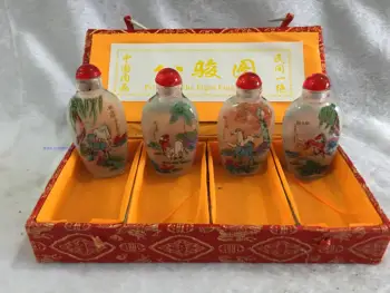 Kolekciją sudarys aštuonių arklių nuotraukas uostomojo butelis su Kinijos rankų antikvariniai stiklo interjero tapyba