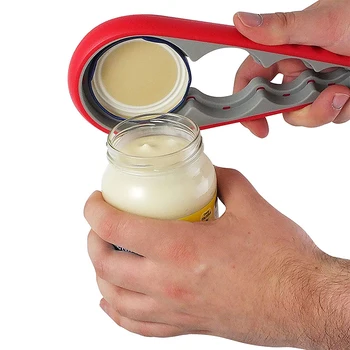 Konco Daugiafunkcinis 4 1 kolonėlė butelių atidarytuvai alus gali atidarytuvas, neslidžia varžtas Jar klipas virtuvės įrankiai dangtelio atidarytuvas