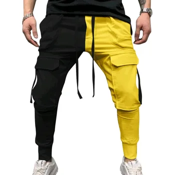 Laamei Multi Color Plus Size Kišenėje Kelnes M-3XL Vyrų Atsitiktinis Krovinių Kelnės Klasikinės Lauko Spalvų Kratinys Sweatpants