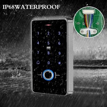 Lauko IP68 Vandeniui Pirštų Prieigos Kontrolės Klaviatūra RDA Klaviatūra Touch Elektroninės Durų Atidarytuvas Sistema Biometrinių duomenų 13.56 MHz