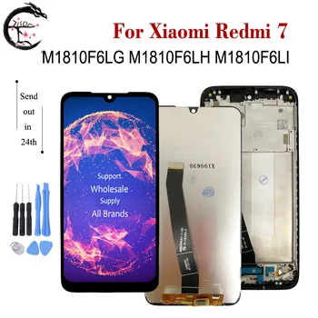 LCD ekranas Su Rėmu Xiaomi Redmi 7 M1810F6LG Ekranas Touch 