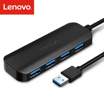 Lenovo USB skirstytuvo didelės spartos 4-port HUB multi-interface jungiamojo pratęsimo jungiamojo converter USB3.0 splitter 120095