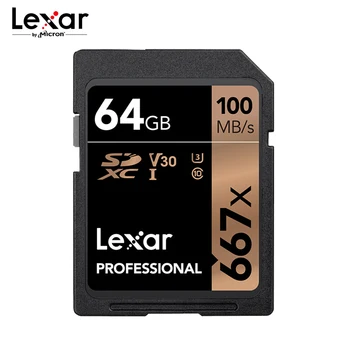 Lexar Professional 667x SD Kortelę 64gb Atminties Kortele 128 gb 256 gb SDXC UHS-I 4K vaizdo Kameros, vaizdo plokštės 1080P Full HD 3D 