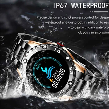 LIGE Smart Watch Vyrų smartwatch vandeniui Elektroninio Sporto Fitness tracker Širdies ritmas, Kraujo Spaudimo Monitorius, Skirta 