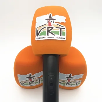 Linhuipad O15 Oranžinės spalvos mikrofonas stiklus pritaikyti logotipas Rankinį priekinį stiklą Už Mikrofonas Sennheiser 4CM(1.57 in) 14596