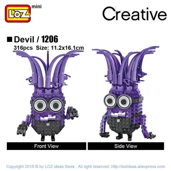 LOZ Mini Blokai Anime ir Animacinių filmų Personažas Plytų Švietimo Žaislai Vaikams Velnias Blokai Žaislai Vaikams Švietimo 5178