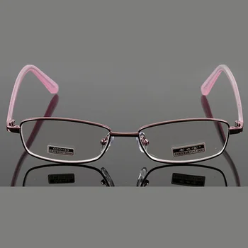 Mados akiniai skaitymui moterų itin lengvo metalo viso kadro akiniai skaitymui derva dengtos lęšių dioptrijų 1.0-4.0 su akiniais atveju