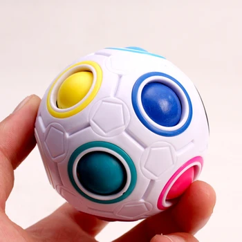Mados Suaugusiųjų Vaikas Kamuolys Magic Cube Žaislas Plastiko Kūrybos Vaivorykštė Futbolas Dėlionės Vaikų Mokymąsi, Švietimo Žaislai