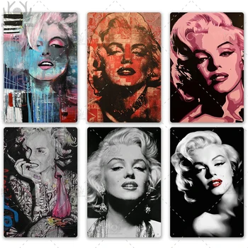 Marilyn Monroe Derliaus Metalo Plakatas Lenta Alavo Pasirašyti Metalo Sienų Dekoras Vyras Urvas Klubas Kambarį Metalo Ženklai 100028