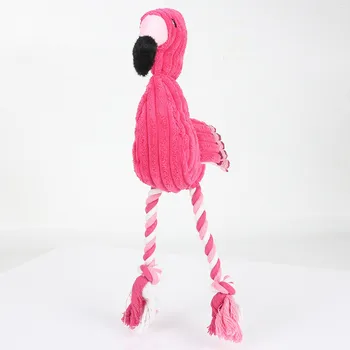 Mielas Pliušinis Flamingo Šunį Kramtyti Žaislus Maži Šunys Čihuahua prancūzų Buldogas Interaktyvus Piskliwy Garso Mažylių Žaislas Mascotas Prekes 194380