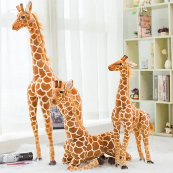 Milžinišką Realiame Gyvenime, Žirafa, Pliušiniai Žaislai Aukštos Kokybės Iškamšos, Minkštos Lėlės, Vaikams, Vaikų, Kūdikių Gimtadienio Dovana Kambario Dekoro