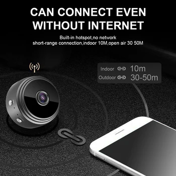 Mini Kamera A9 1080P Wifi Kamera, IP Kamera, Naktinio Matymo Belaidžių Apsaugos Stebėjimo Kameros Nuotolinio Stebėti Telefono V380 Pro