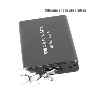 Mini USB 3.0 mSATA Adapteris Mini SSD Kietąjį Diską Atveju SSD HDD Dėžutės Kietojo Disko Gaubto Aliuminio Lydinio Išorinį Kietąjį Diską Atveju 65860