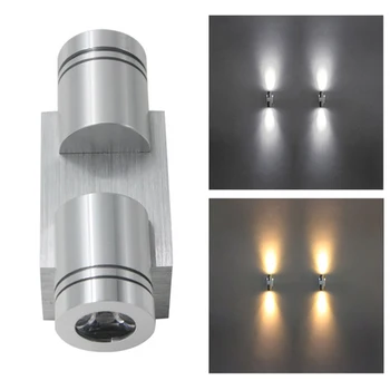 Modernus minimalistinis LED aliuminio naktiniai staleliai, lempa lempos sienos lempos kambario vonios veidrodis šviesos tiesioginės kūrybos praėjimo sienų dekoras menas 9381