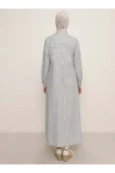 Moterys ilgomis Rankovėmis Suknelė, natūralaus audinio linijos modelis didelis dydis Medvilnės Hijab Musulmonų Mados 2021 Žiemą Vasarą Turkijoje Laisvalaikio Drabužiai 120796