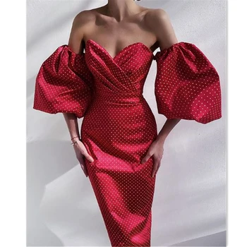 Moterų prancūzijos Vintage Suknelė Sluoksniuotos Žibintų Rankovės Stebėjimo Backless Elegantiškas Vamzdis Viršuje, Suknelės Moteriška Apranga 2021 Naujųjų Metų 131