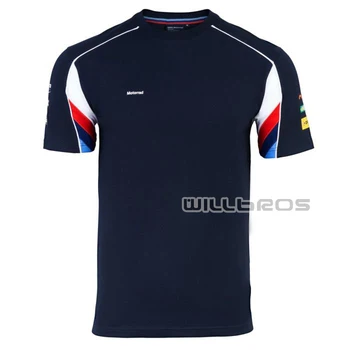 Motociklo Dviračių Lenktynių Komanda MX MTB T-shirt BMW mėlyna Vasaros Jersey