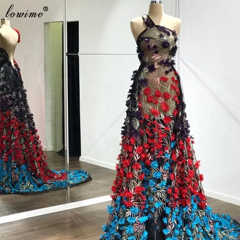 Multi Gėlės Vakaro Suknelės Ilgai 2021 Elegantiškas Undinė Vakare Chalatai Turkijos Couture Arabų Inscenizacija Suknelės Moterims Vestidos 90281