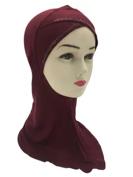 Musulmonų Moterys Ninja Pagal Šalikas Ant Kaklo Dangtelis Variklio Dangčio Skrybėlę Ponios Galvos Skara Hijab Islamo Turbaną Skarelė Plaukų Slinkimas Skarelės Naujas