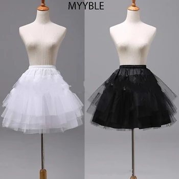 MYYBLE Baltos arba Juodos spalvos Apatiniai sijonai Trumpi 