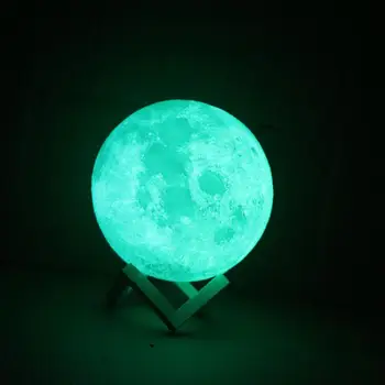 Mėnulio Lempos Naktį Šviesos 3D Spausdinimo Mėnesiena Pritemdomi LED Įkrovimo staliukas Stalo Lempos Dropship USB Led Nakties Šviesos namuose 25027