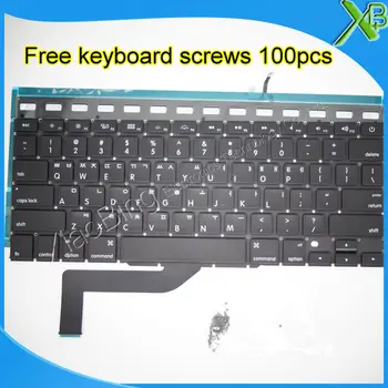 Nauja korėjos klaviatūra+Apšvietimas Apšvietimu+100vnt klaviatūros varžtai MacBook Pro Retina 15.4