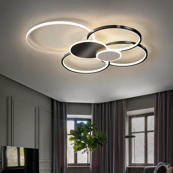 Naujos, modernios LED lubų šviesos Juoda/Balta/Aukso Rėmo plafon led lubų šviestuvas Už Miegamojo, Svetainės led lubų šviesos AC110-220V