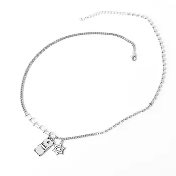 Nekilnojamojo 925 Sterlingas Sidabro žvaigždės sėkmės raidžių Choker Karoliai Mados Moterų Minimalistinio Fine Jewelry Mielas Aksesuarai dovanos