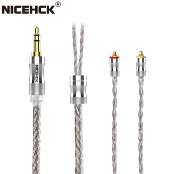 NiceHCK C24-3 Atnaujinti Vielos 24 Core Sidabro Padengtą Vario Ausinių Laidas 3.5 mm/2.5 mm/4.4 mm MMCX/NX7/QDC/0.78 2Pin ST-10s YTAO