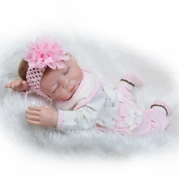 NPK 50cm realus reborn baby doll visą vinilo mergina lėlės puikus miega lėlės dovana Vaikų diena 10001