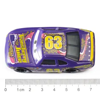 Nr. 63 Cars 2 3 Disney Pixas violetinė Automobilių, Sunkvežimių Žaibas McQueen Jackson Audra Sunkvežimių 1:55 Diecast Metalo Lydinio Žaislas Vaikams 75060