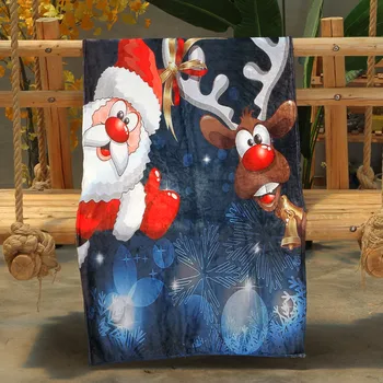 OUNEED Linksmų Kalėdų Pledas Flanelė Audiniai Sofa-Lova, Antklodė, 70x100CM Super Minkštas Šiltas Sniego Modelis Antklodė Padengti #45 40957
