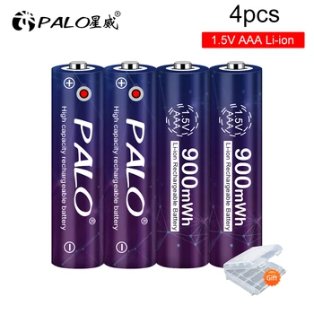 PALO AAA 1,5 V Li-ion Baterija Įkraunama Baterija 900mWh 1,5 V Ličio Akumuliatoriai, Žibintuvėlis Žaislai, MP3 Grotuvas 85802