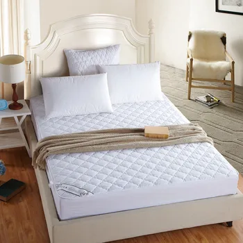 Paprastas stilius balta kieta medžiaga, minkštas čiužinio apsauginis dangtelis čiužinio apsauga trinkelėmis multisize quilting įrengtas lapas lova pad #sw 22530