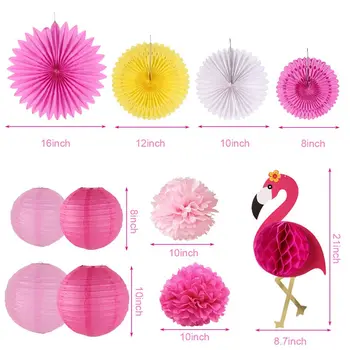 PATIMATE Atogrąžų Pink Flamingo Šalies Korio Apdailos Vasaros Atogrąžų Šalis Tiekia Havajų Vestuvių, Gimtadienio Dekoras