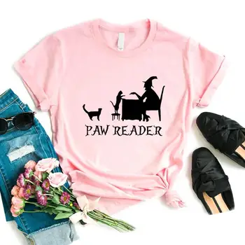 Paw Reader Taro Juoda Katė Slaptasis Cat Lady Moterų Tshirts Medvilnės Atsitiktinis Juokingi Marškinėliai Lady Viršuje Tee Hipster 6 Spalvos NA-568 2296