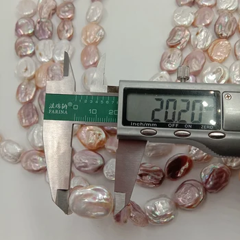 Perlų karoliukai, Pobūdžio gėlo vandens prarasti pearl su baroko formos,14-17 mm keshi BAROKO formos perlų,derinys balta ir violetinė spalva