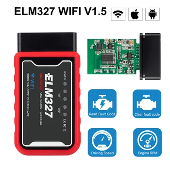 PIC25K80 Chip ELM327 OBD2 Wifi Skaitytuvas V1.5 