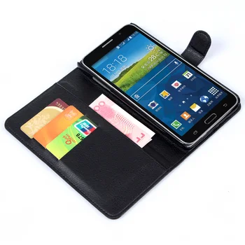 Piniginės Padengti Kortelės Turėtojas Telefono Dėklai Samsung Galaxy Mega 2 G7508Q G7508 Pu Oda Atveju Apsauginis Apvalkalas 6277