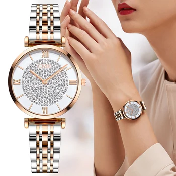 Prabanga Moterų Laikrodžiai Paprastas Elegantiškas Ponios Žiūrėti zegarek damski Nerūdijančio Plieno Metalo Moterų Wrsiwtwatch relogio feminino saati