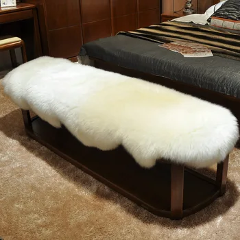 Prabanga VILNOS avikailių kailio kilimas miegamajame kiliminė danga, lova, kilimas balta svetainės kilimų tatamio storio sofos pagalvėlės, baltos vilnos kilimas tapetes