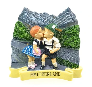 Rankų darbo Dažytos Šveicarija Jungfrau Mėgėjams 3D Šaldytuvas Magnetai Turizmo Suvenyrai, Šaldytuvas Magnetiniai Lipdukai Dovanų