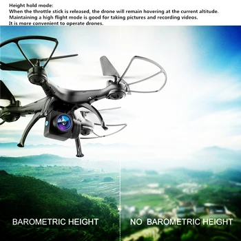RC Drone Su HD Plataus Kampo Kamera Aukščio Laikyti Begalvis Režimas Quadcopter Viena Pagrindinių Grįžti Sraigtasparnis VS KY101 H31 X5C Dron Žaislas 123778